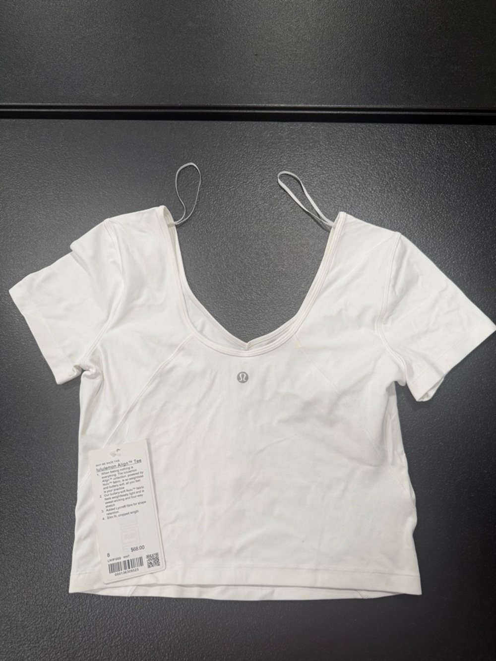 lululemon athletica Women's White Short Sleeve Scoop Neck Top